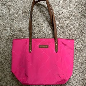 Very Bradley Pink Preppy Poly Ella Tote Bag